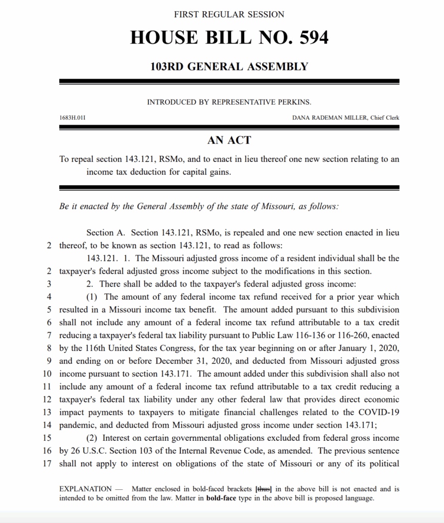 Missouri Bill Would Enable Tax-Free Bitcoin Spending 1