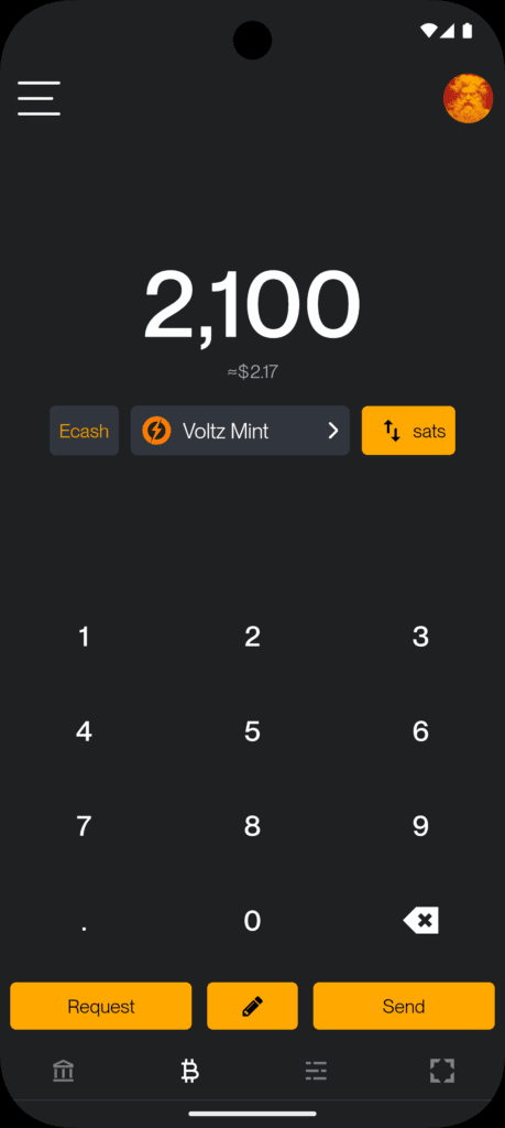 How Zeus is Redefining Bitcoin with Cashu Ecash Integration 2 Zeus Cashu user balance.