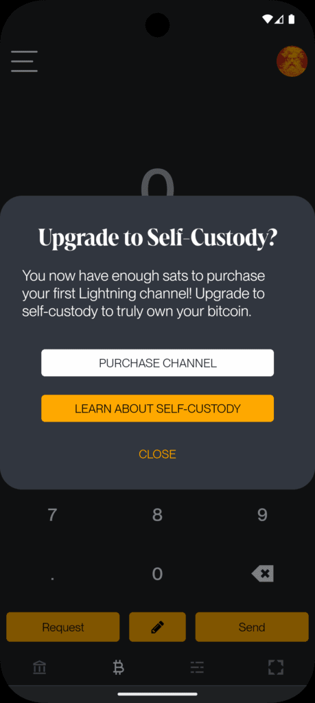 How Zeus is Redefining Bitcoin with Cashu Ecash Integration 4 Zeus Cashu self-custody warning